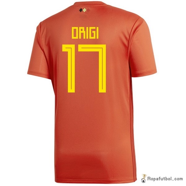 Camiseta Belgica Replica Primera Ropa Origi 2018 Rojo